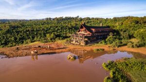 lodge en un parke nacional de kenia
