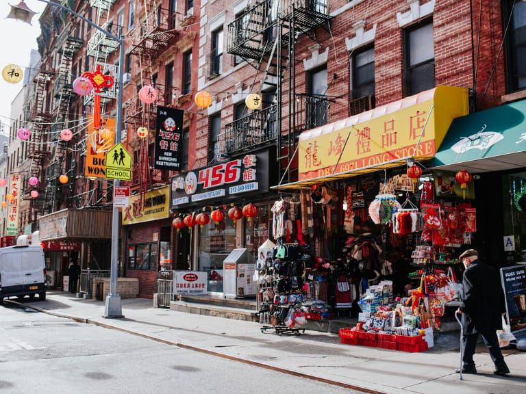 Calle de Chinatown en Nueva York