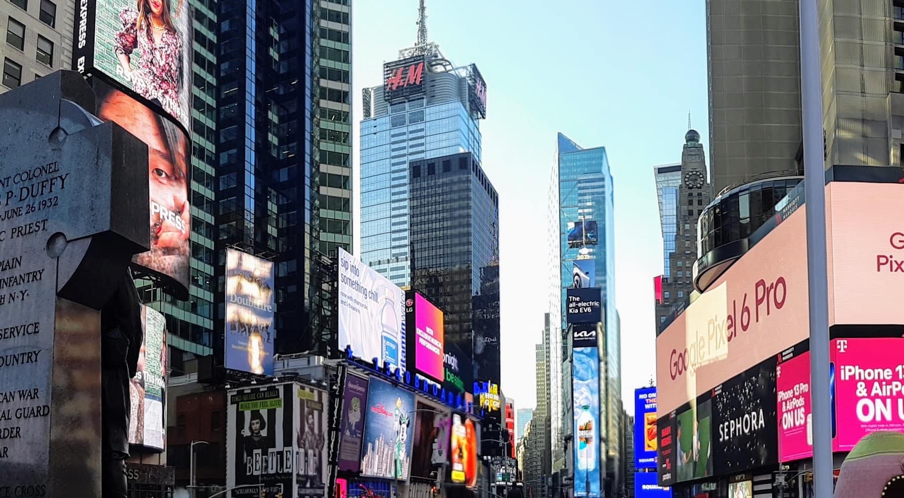 Vista panorámica de Time Square Nueba York