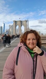 En el puente de Brooklyn