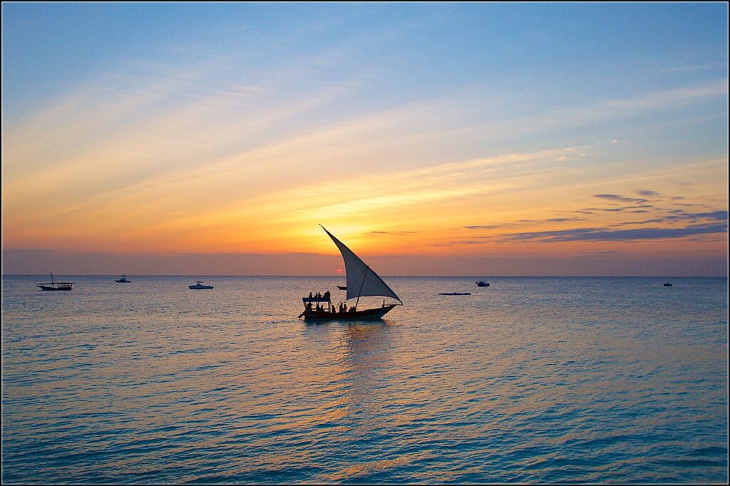 playa Zanzibar atardecer