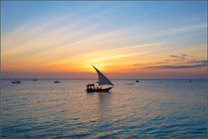 playa Zanzibar atardecer