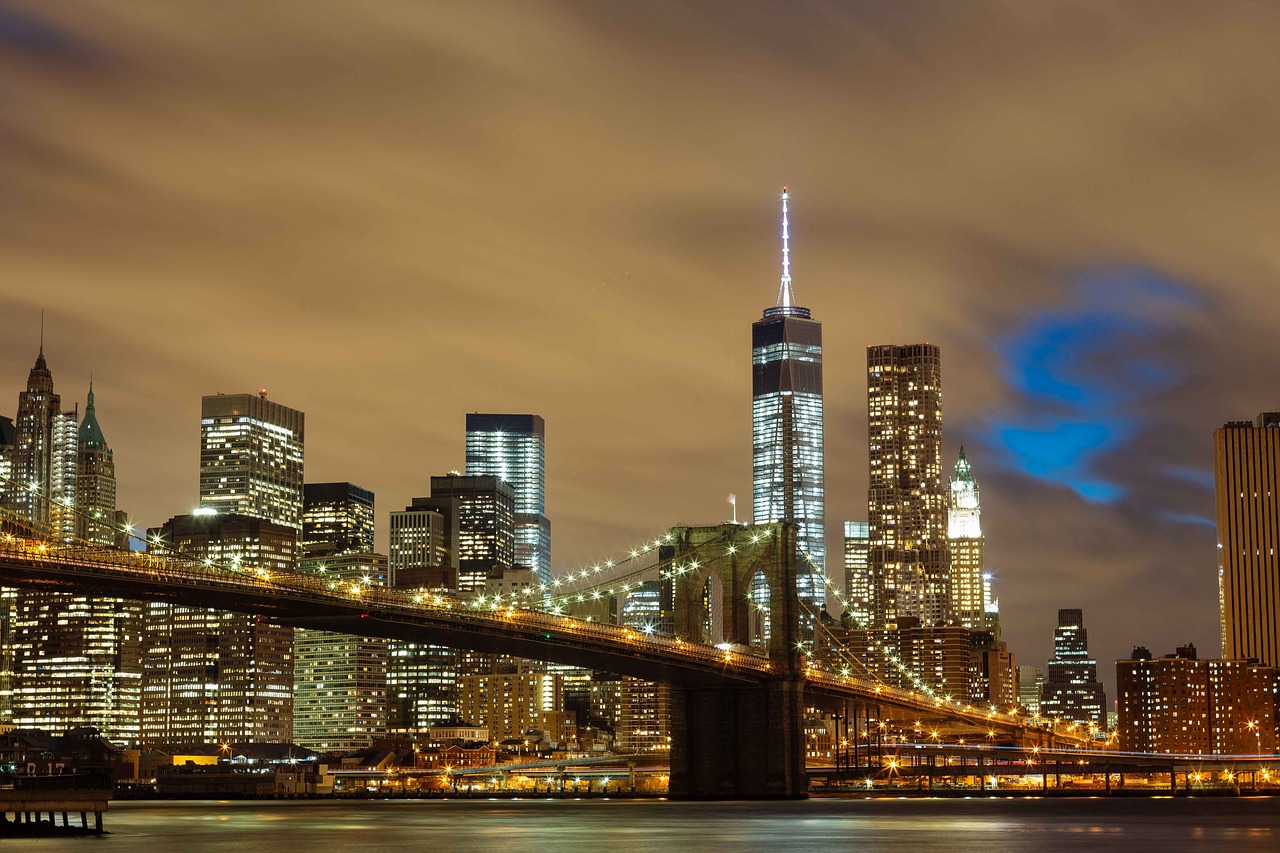 Skyline Nueva York de noche