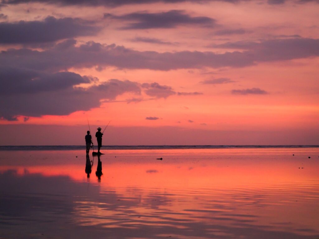 atardecer en la playa Bali