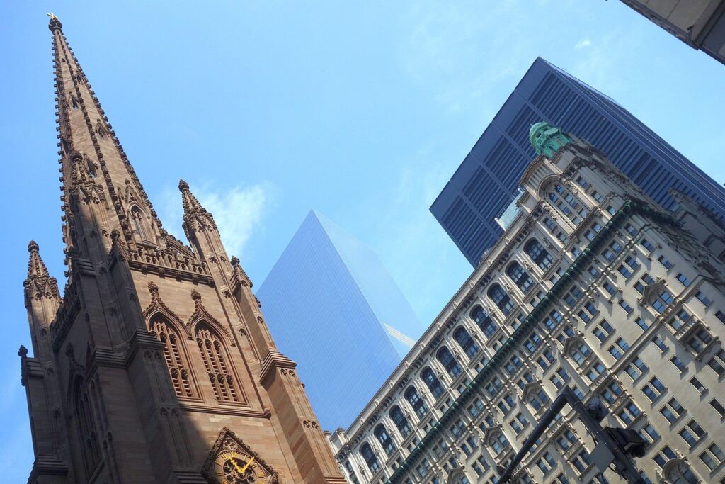 nueva york, trinity church, world trade center