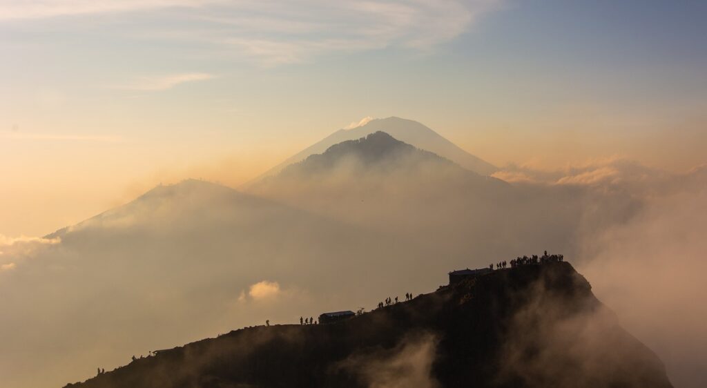 volcano, mount batur, indonesia