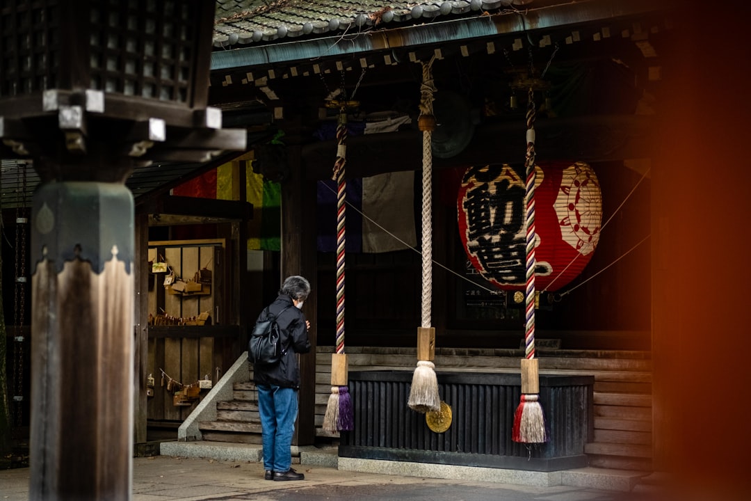 Paisaje y arquitectura tradicional de Japón en invierno