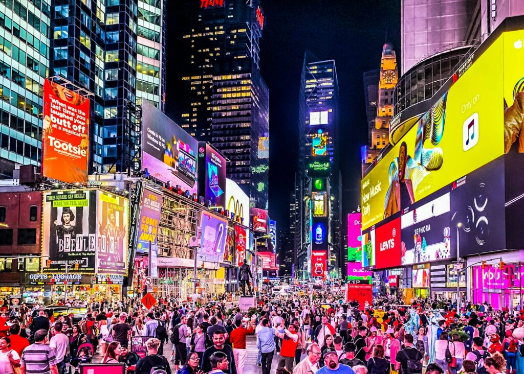 Times Square de noche, Nueva York