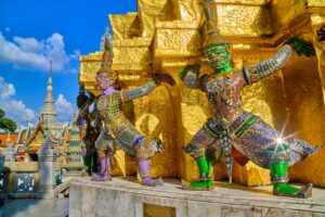 Guardianes Yaksha Wat Phra Kaew, Bangkok, Thailandia
