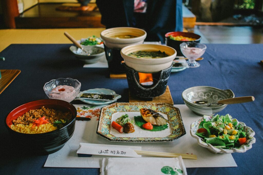 comida en un ryokan, japon