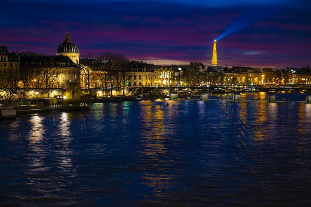 paris, night, scene