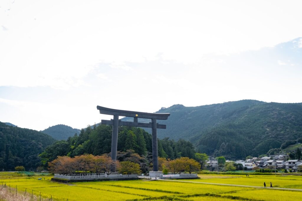 Santuario japonés en verano