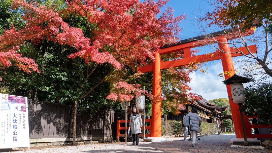 Santuario de Kioto rodeado de colores de otoño
